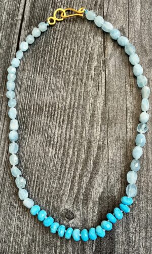 Aquamarine, turquoise, necklace, Amy Weber