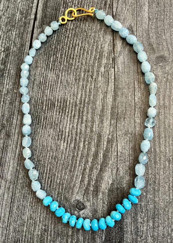 Aquamarine, turquoise, necklace, Amy Weber