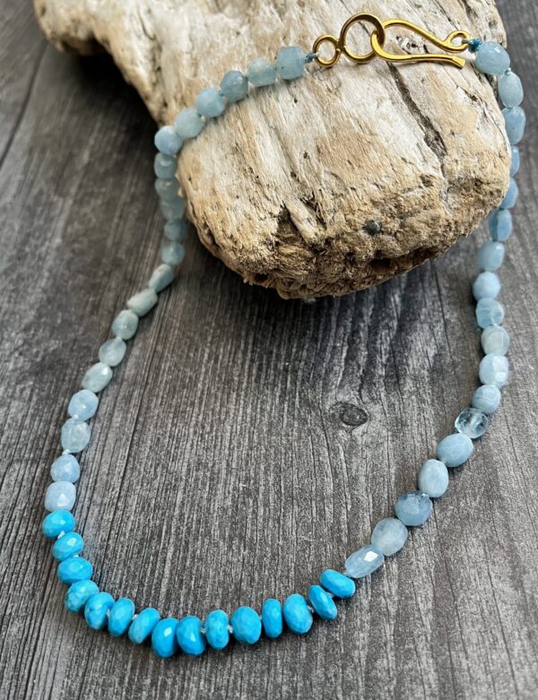 Aquamarine, turquoise, necklace, Amy Weber