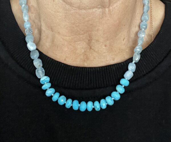 Aquamarine, turquoise, necklace, Amy Weber