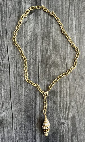 18k gold, shell, necklace, Amy Weber