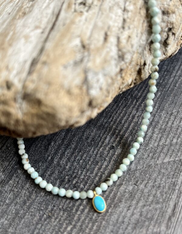 Larimar, turquoise, necklace, Amy Weber