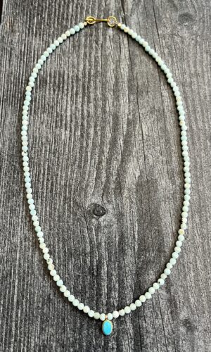 Larimar, turquoise, necklace, Amy Weber