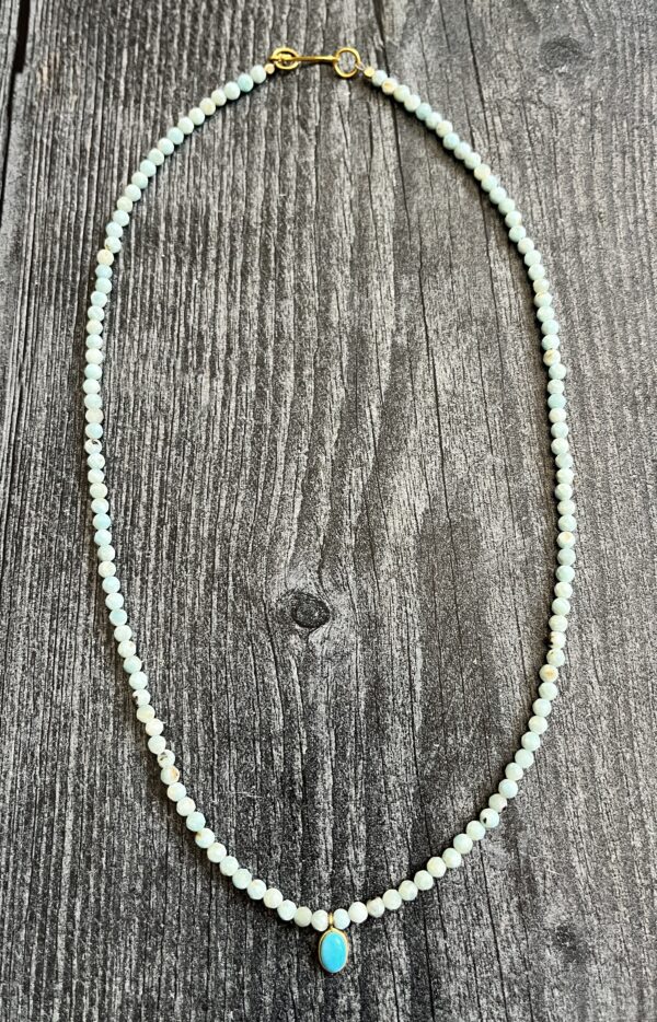 Larimar, turquoise, necklace, Amy Weber