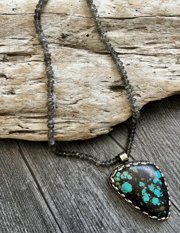 labradorite, turquoise, necklace, Amy Weber