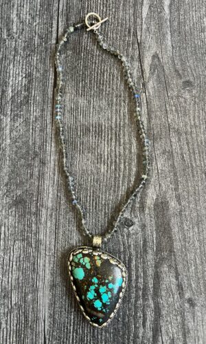 labradorite, turquoise, necklace, Amy Weber