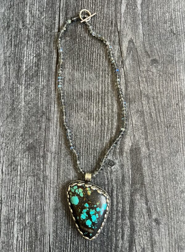 labradorite, turquoise, necklace, Amy Weber