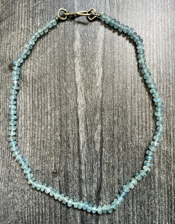 aquamarine/shell, necklace, Amy Weber